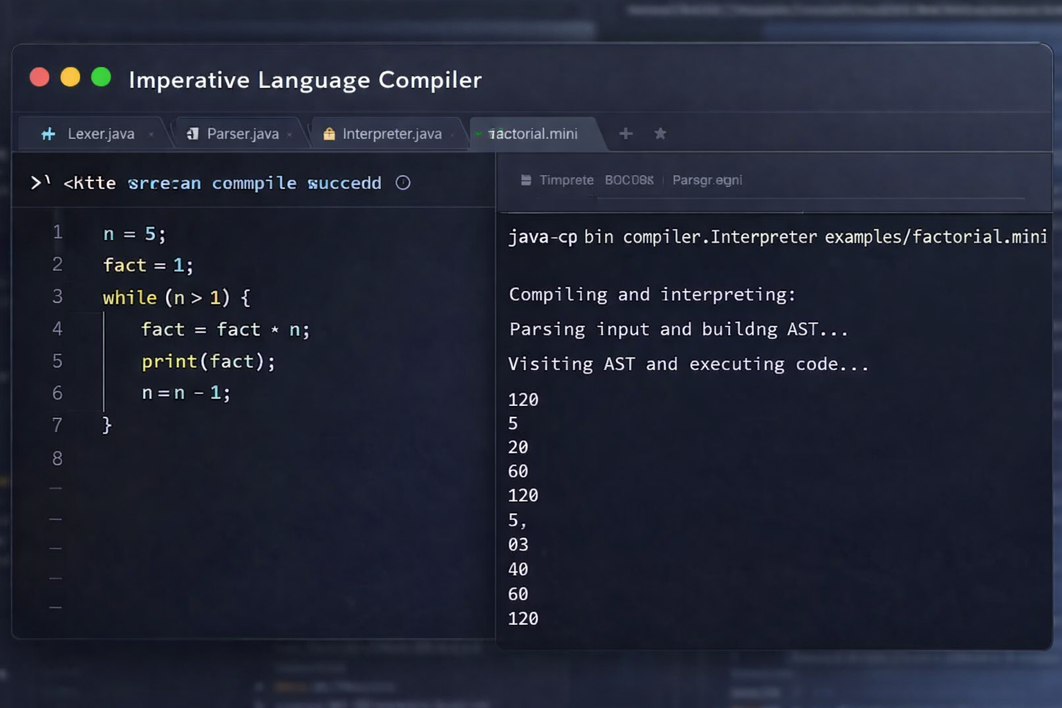Imperative Language Compiler